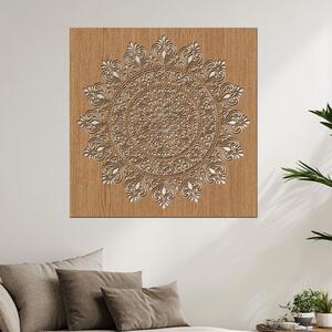 Dřevěná mandala Propojení | Rozměry (cm): 40x40 | Zvolte barvu dekoru: Horský dub