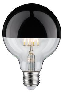 Paulmann 28677 LED žárovka s leskle černým vrchlíkem G95, 6,5W LED 2700K E27 stmívatelná, průměr 9,5cm