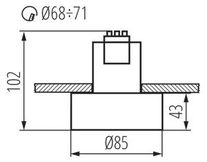 Kanlux 27578 - Podhledové svítidlo MINI RITI 1xGU10/25W/230V černá