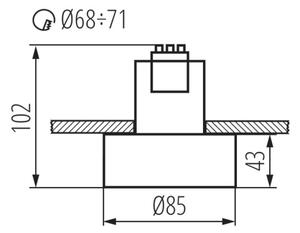 Kanlux 27579 - Podhledové svítidlo MINI RITI 1xGU10/25W/230V bílá