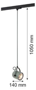 Argon 4313 - Lustr do lištového systému NET 1xE27/15W/230V zelená