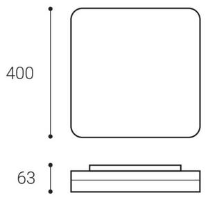 LED2 - LED Stropní svítidlo SQUARE II LED/30W/230V 3000/4000/5700K IP54