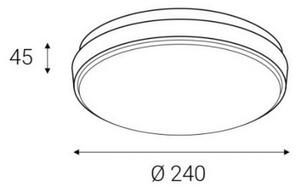 LED2 - LED Venkovní stropní svítidlo LUNA LED/25W/230V IP54 kulatý