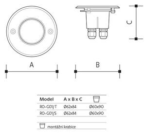 LED Venkovní nájezdové svítidlo ROAD LED/0,5W/230V IP67 3000K