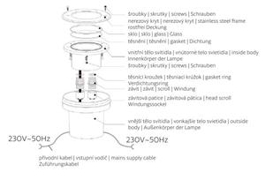 LED Venkovní nájezdové svítidlo ROAD LED/0,5W/230V IP67 6000K