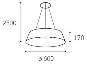 LED2 - LED Lustr na lanku KATY LED/60W/230V 3000/4000K bílá