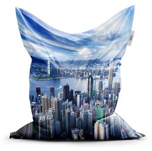 Sablio Sedací vak Classic Město s mrakodrapy - 150x100 cm