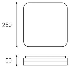 LED2 - LED Stropní svítidlo SQUARE LED/12W/230V IP54 3000/4000/5700K