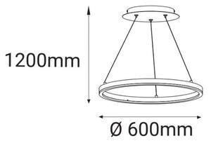 LED2 - LED Lustr na lanku CIRCLE LED/42W/230V