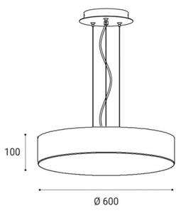 LED2 - LED Lustr na lanku MONO LED/60W/230V 3000/4000K černá