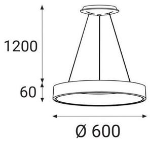 LED2 - LED Lustr na lanku BELLA LED/50W/230V 3000/4000K černá