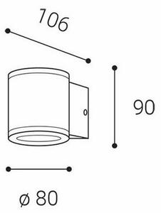 LED2 - Venkovní nástěnné svítidlo MIDO 1xGU10/50W/230V antracit IP54