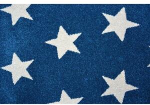 Balta Kulatý koberec SKETCH - FA68 Hvězdy modrý bílý Rozměr: průměr 120 cm