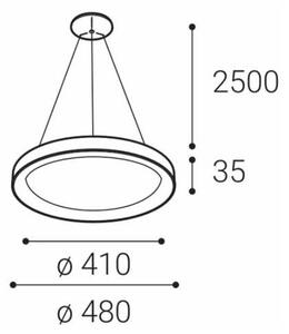 LED2 - LED Lustr na lanku BELLA SLIM LED/38W/230V 3000/4000K bílá
