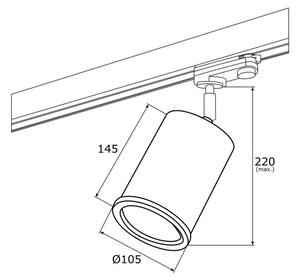 Argon 4303 - Bodové svítidlo do lištového systému DELF 1xE27/15W/230V zlatá