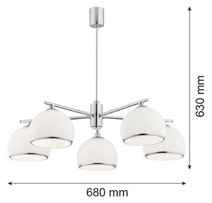 Argon 2087 - Lustr na tyči MARBELLA 5xE27/15W/230V chrom
