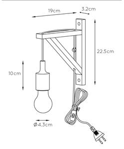 Lucide 08208/01/31 - Nástěnné svítidlo FIX WALL 1xE27/60W/230V bílá
