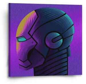 Sablio Obraz Iron Man Helma na fialové - 50x50 cm
