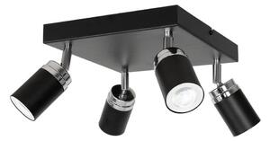 Bodové svítidlo RENO 4xGU10/8W/230V černá/chrom
