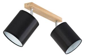 Spot-Light 56746274 - Bodové svítidlo APRILLIA 2xE27/25W/230V dub černá