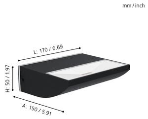 Eglo 99578 - LED Venkovní nástěnné svítidlo SORRONARO LED/10,5W/230V IP44