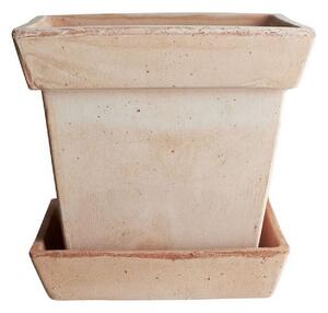 Květináč s podmiskou Gaia Square Rosa 21 cm Bergs Potter