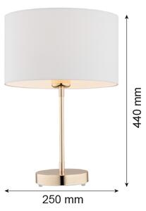 Argon 4301 - Stolní lampa KARIN 1xE27/15W/230V bílá/mosaz
