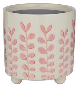 NEW DELFT Květináč lístky 13,5 cm - růžová