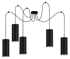 Lustr na lanku ZIK 5xE27/40W/230V pavouk černá