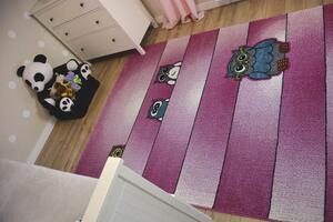 Makro Abra Dětský kusový koberec KIDS C412 Sovy růžový Rozměr: 240x330 cm