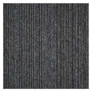 Tapibel, Kobercový čtverec Coral Lines 60345-50 šedo-černý 50 x 50 cm, chodba / předsíň