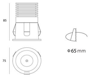 LED2 - LED Bodové zápustné svítidlo RAY LED/10W/230V bílá IP44