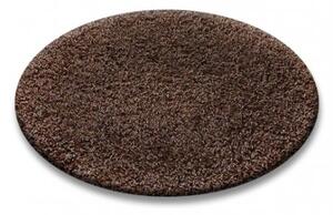 Makro Abra Kulatý koberec SHAGGY 5cm tmavě hnědý Rozměr: průměr 120 cm