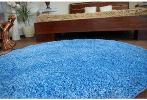 Makro Abra Kulatý koberec SHAGGY 5cm modrý Rozměr: průměr 200 cm