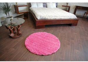 Makro Abra Kulatý koberec SHAGGY 5cm růžový Rozměr: průměr 100 cm