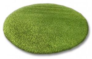 Makro Abra Kulatý koberec SHAGGY 5cm zelený Rozměr: průměr 120 cm