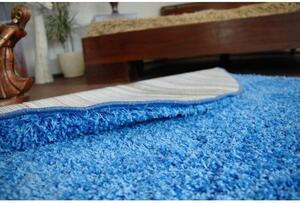 Makro Abra Kulatý koberec SHAGGY 5cm modrý Rozměr: průměr 120 cm