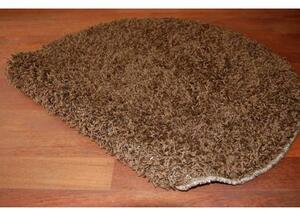 Makro Abra Kulatý koberec SHAGGY 5cm tmavě hnědý Rozměr: průměr 120 cm