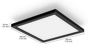 8720169329058 Philips HUE Aurelle stropní panel LED 300x300mm 19W/1940lm 2200-6500K černá bluetooth
