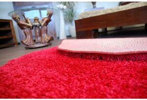 Makro Abra Kulatý koberec SHAGGY 5cm bordó Rozměr: průměr 120 cm