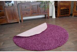 Makro Abra Kulatý koberec SHAGGY 5cm fialový Rozměr: průměr 100 cm