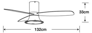 Lucci Air 210663 - LED Stmívatelný ventilátor FLUSSO 1xGX53/18W/230V hnědá + DO