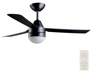 BAYSIDE 531018 - Stropní ventilátor MEGARA 2xE14/15W/230V černá + DO