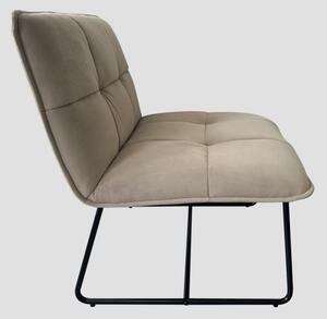 Křeslo NELOX sametové šedé 746314