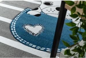 Makro Abra Dětský kusový koberec PETIT Pejsek šedý Rozměr: 160x220 cm