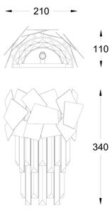 Brilagi - LED Křišťálové nástěnné svítidlo MIRAGE 2xG9/42W/230V