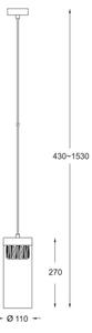 Zuma Line P0389-01D-F7AC - Křišťálový lustr na lanku GEM 1xG9/28W/230V