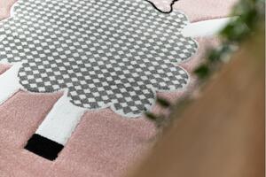 Makro Abra Dětský kusový koberec PETIT Ovečka růžový Rozměr: 120x170 cm
