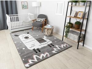 Makro Abra Dětský kusový koberec PETIT Lama šedý Rozměr: 240x330 cm