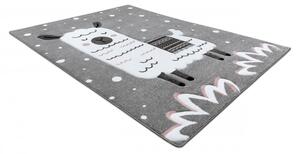 Makro Abra Dětský kusový koberec PETIT Lama šedý Rozměr: 160x220 cm